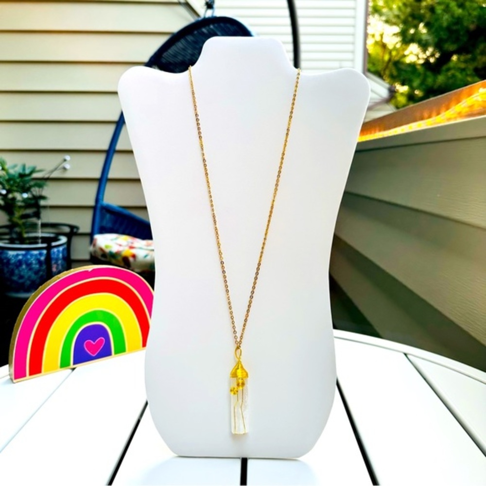 Raw selenite necklace